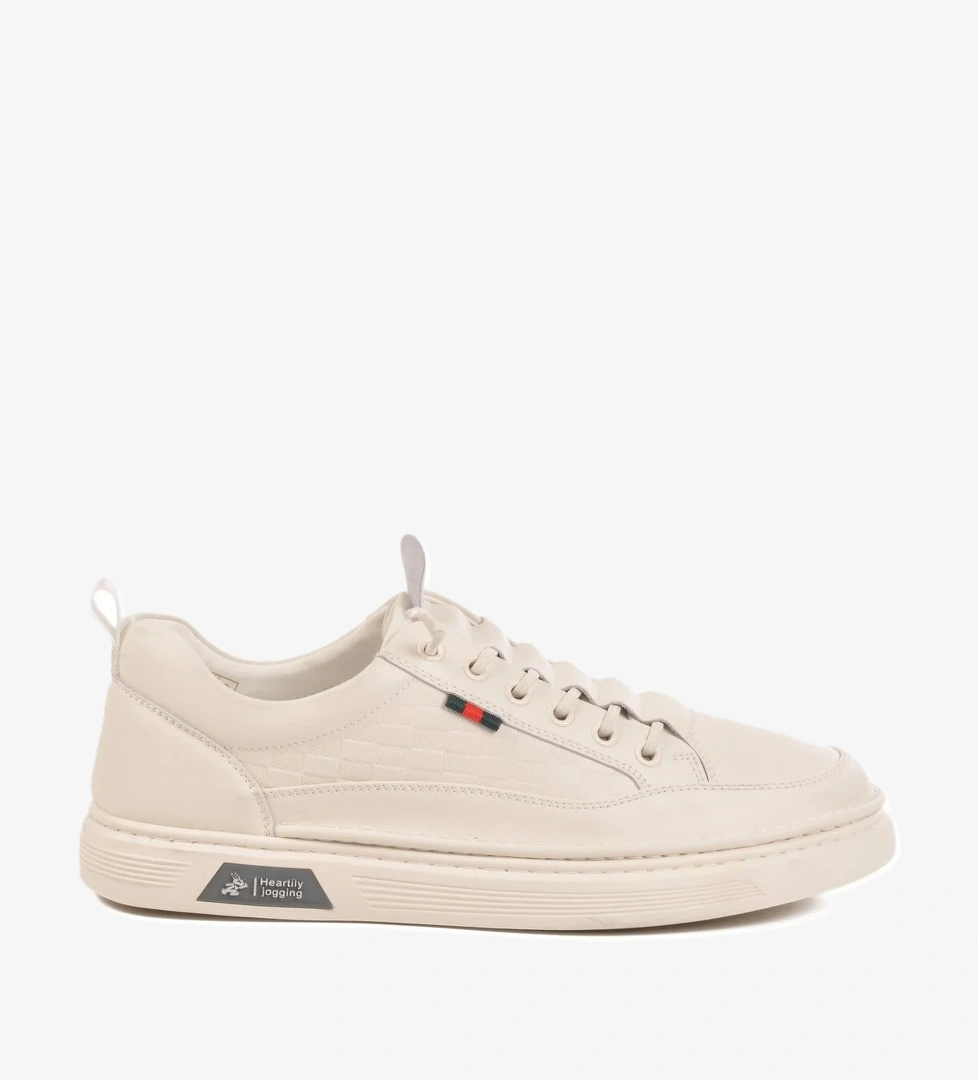 Marcomen Beyaz Hakiki Deri Erkek Casual Ayakkabı 152-19039 M model görseli