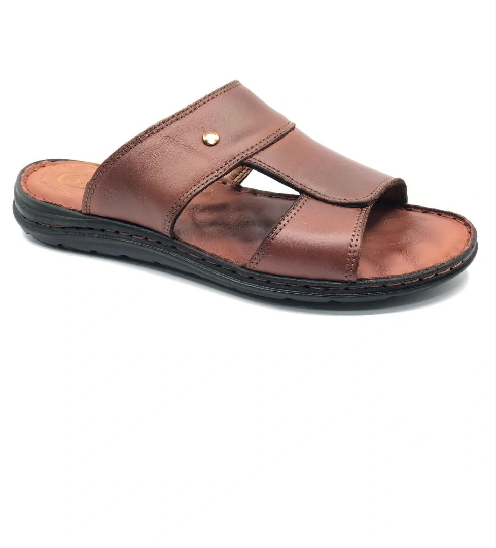 1928-25 %100 Hakiki Deri Erkek Full Ortapedik Terlik