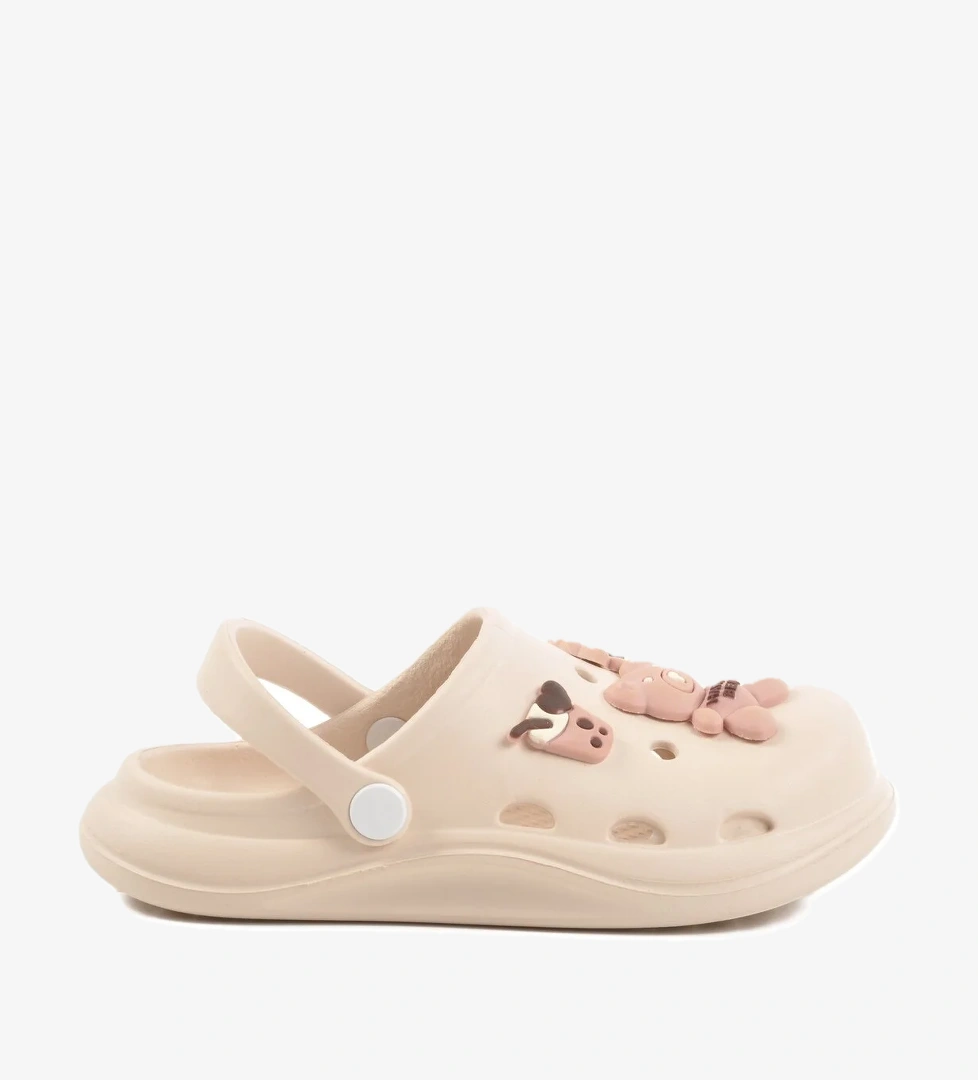 Ekru Eva Hafif Kız Çocuk Sabo Terlik 303 F