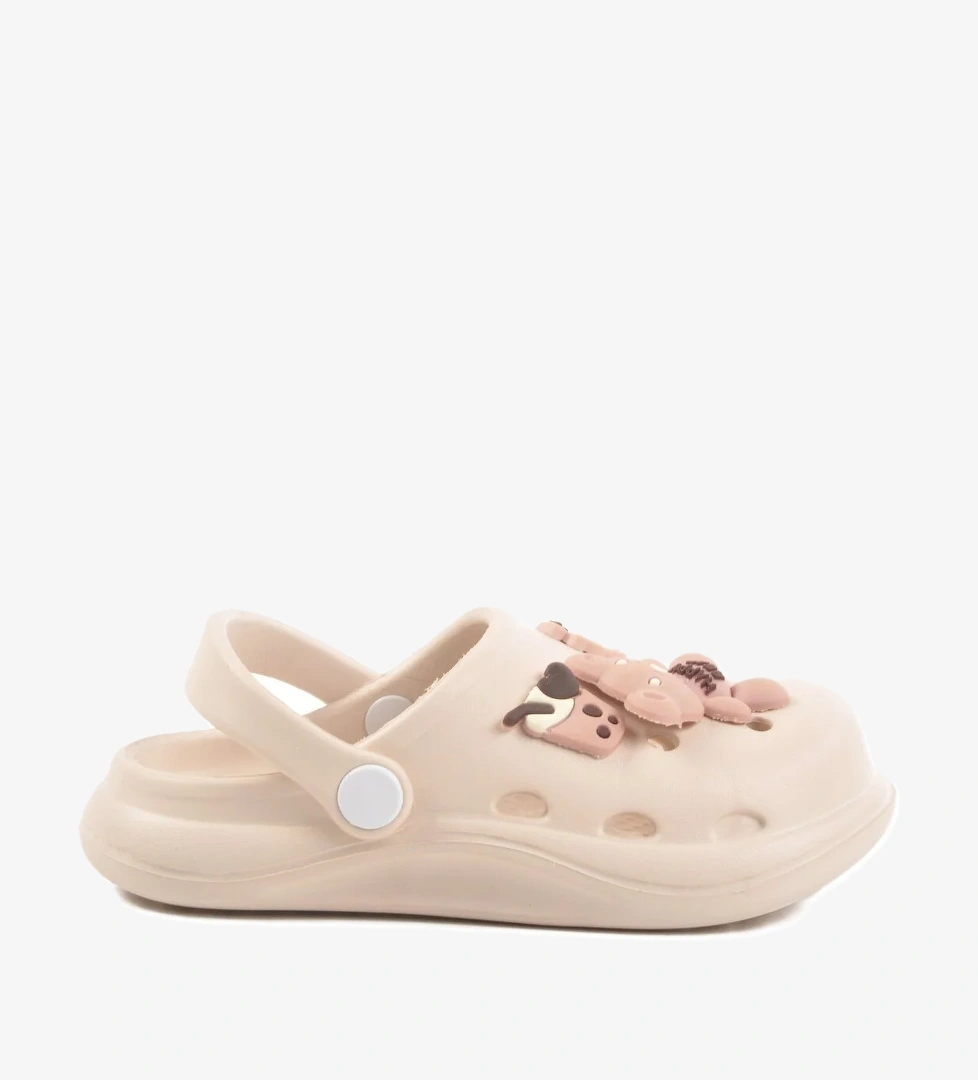 Ekru Eva Hafif Kız Çocuk Sabo Terlik 303 P