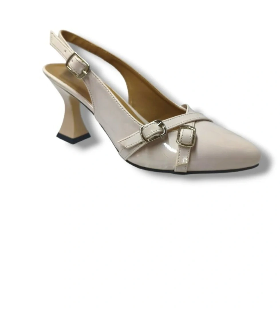 M901-25 Rugan Bantlı İnce Topuk Kadın Ayakkabı - Görsel 1