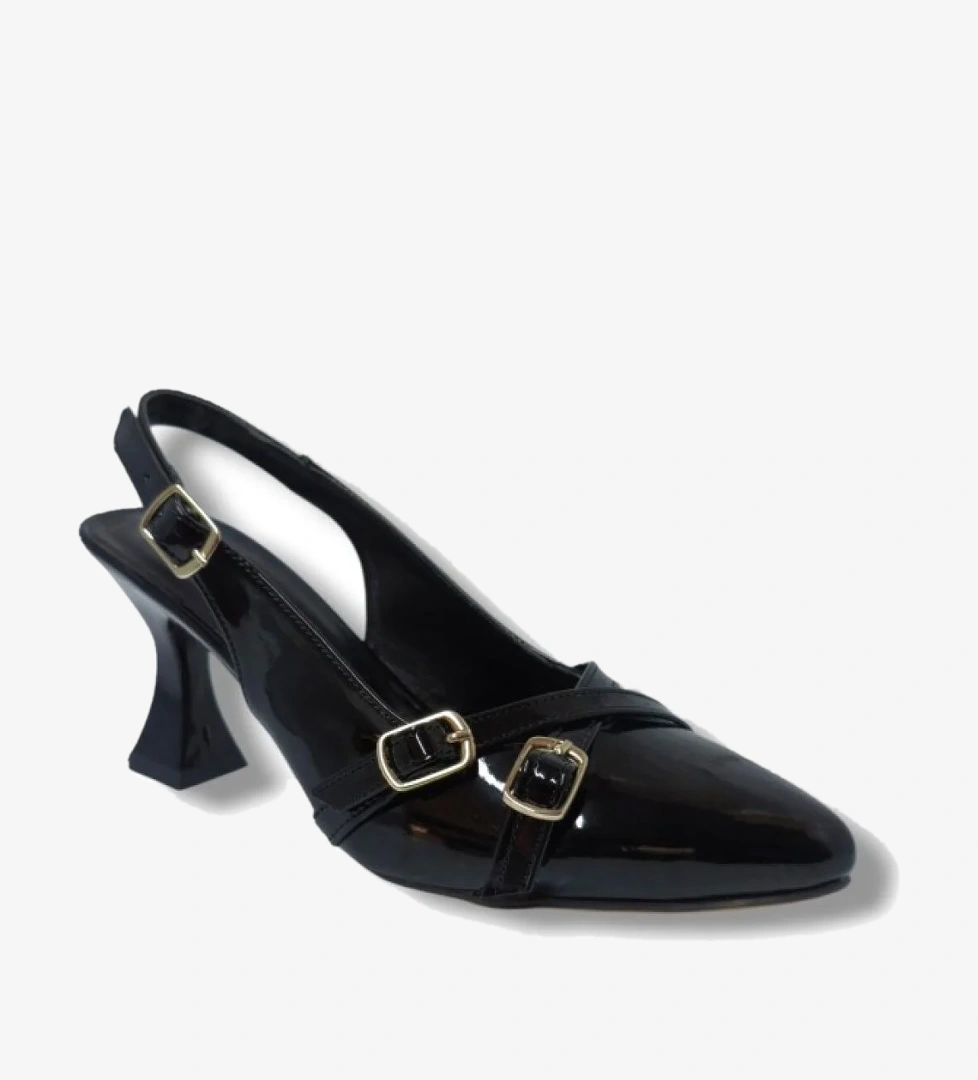 M901-25 Rugan Bantlı İnce Topuk Kadın Ayakkabı