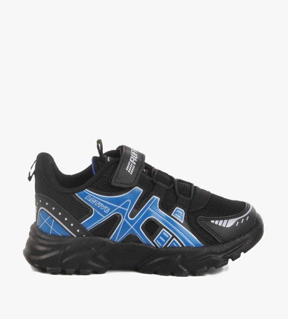 A Spor Aspor Siyah Cırtlı Fileli Hafif Kız Çocuk Spor Ayakkabı model görseli