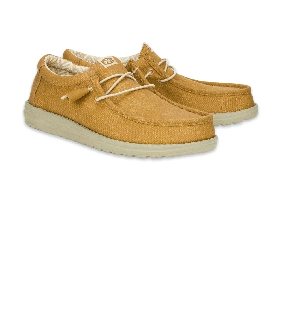 Hey Dude 40700 Wally Stretch Canvas Hardal Erkek Ayakkabı model görseli