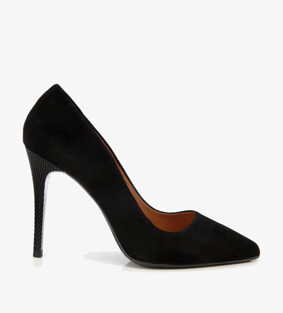 Hotiç Kadın Süet Deri Siyah Stiletto model görseli