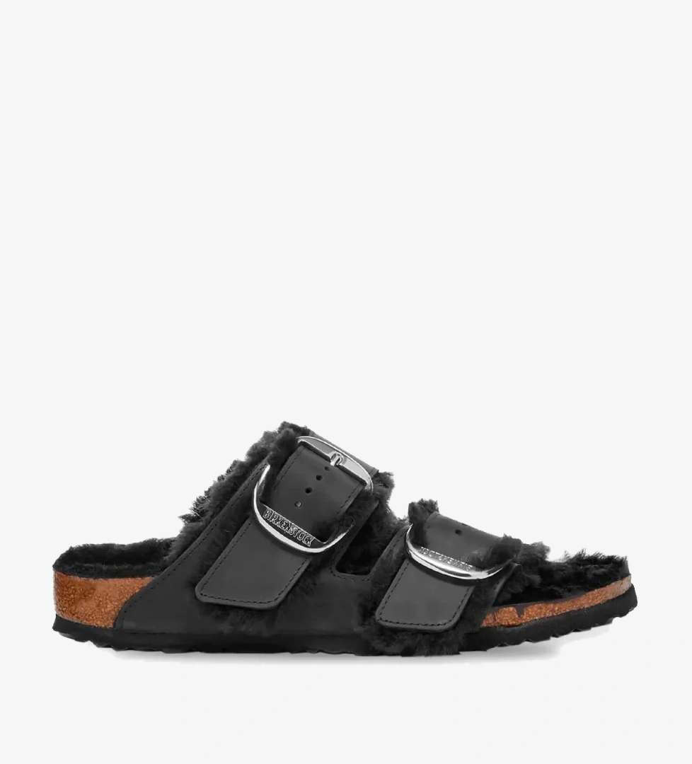Birkenstock Arızona Bıg Buckle Shearlıng Leoı Kadin Siyah Terlik 1020138-20026 model görseli