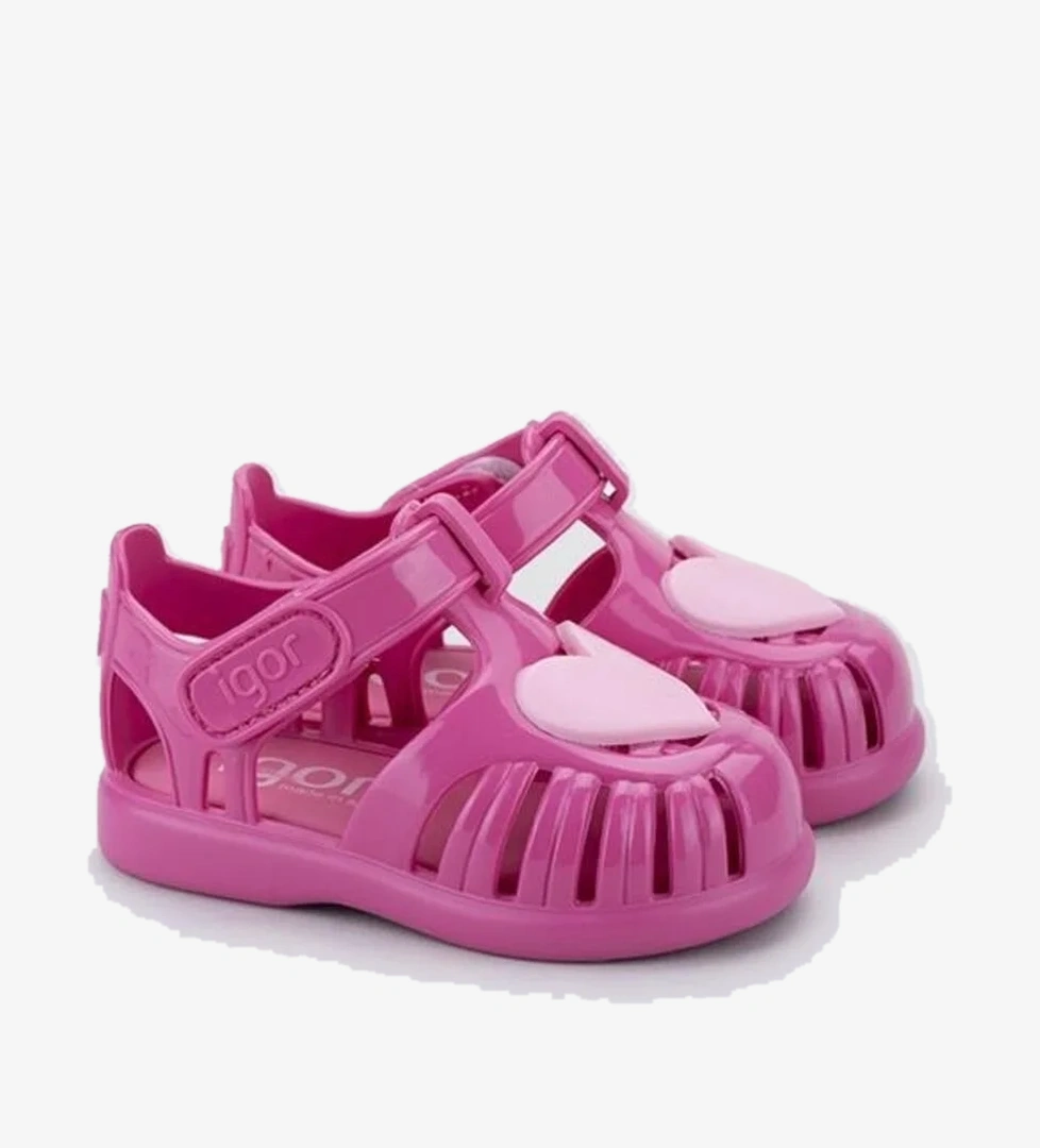 S10310 Tobby Gloss Love Çocuk Pembe Sandalet S10310-igr007