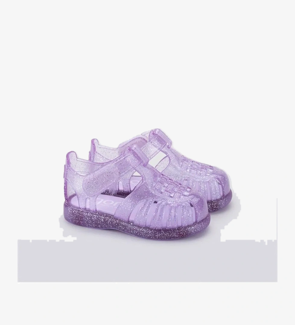 S10308 Tobby Gloss Glıtter Çocuk Mor Sandalet S10308-igr225