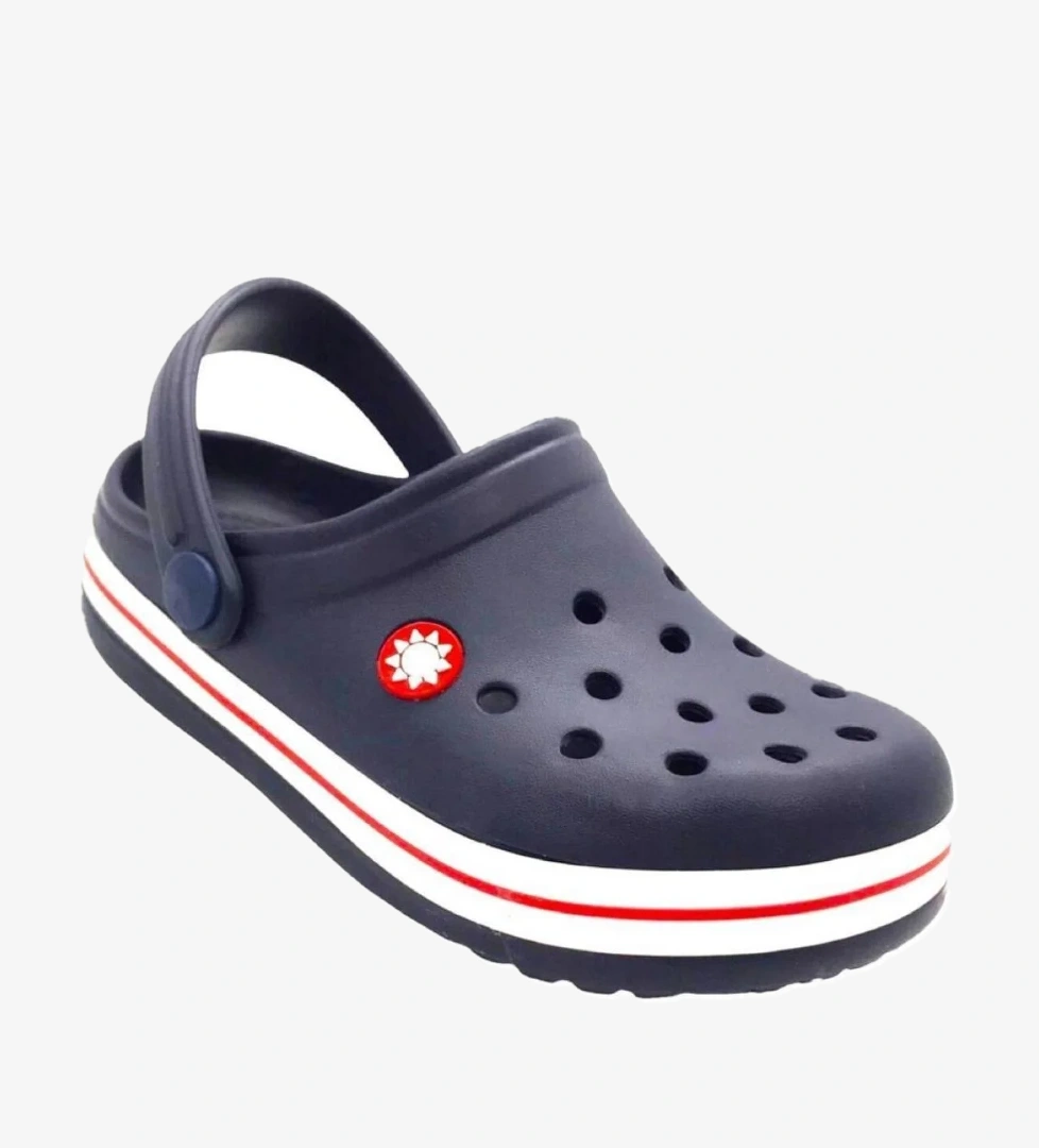 Erkek Çocuk Lacivert & Siyah Kaymaz Taban Terlik Havuz Plaj Sandaleti