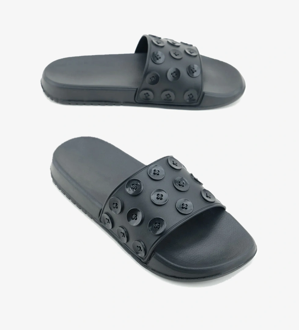 Gezer Gezer Siyah Kadın Yazlık Eva Islak Zemine Uygun Ev Bahçe Banyo Havuz Terlik Sandalet & Terlik | Flo Siyah - 1. görsel