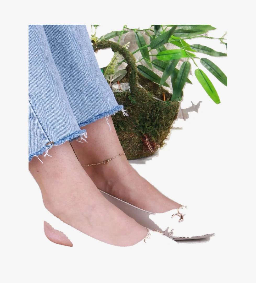 5056 Taş Toka Detaylı Şık Rahat Arkası Açık Kadın Babet - Görsel 1