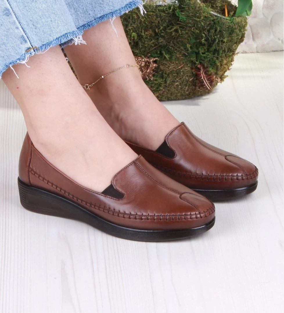 429120 Anatomik Rahat Esnek Hakiki Deri Kadın Ayakkabı - Görsel 1