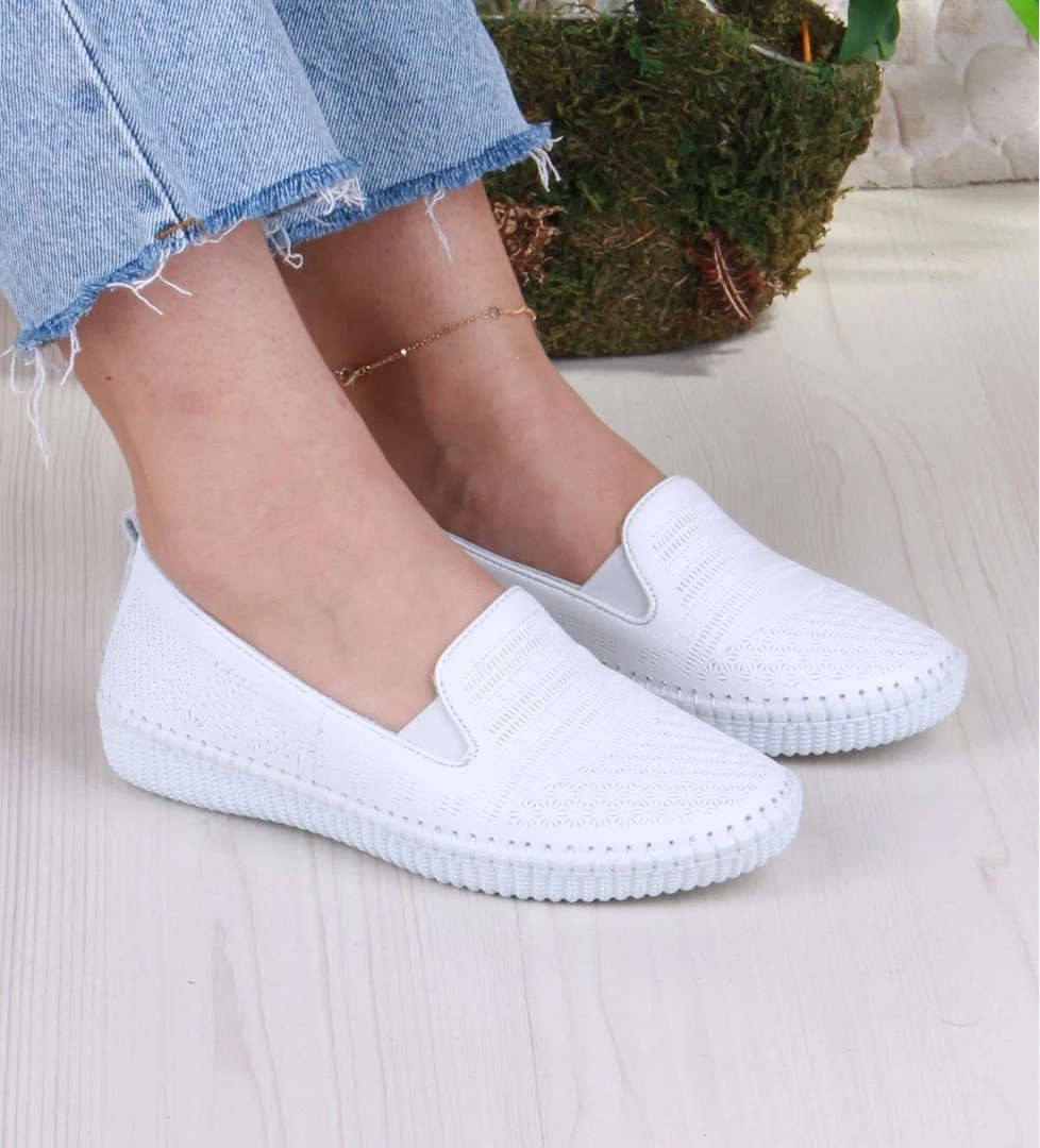 427232 Anatomik Rahat Esnek Hakiki Deri Kadın Ayakkabı