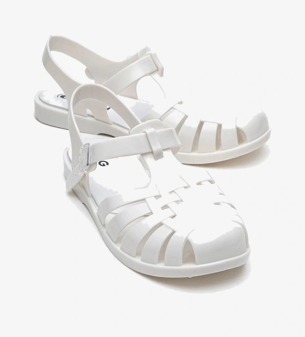 Önü Kapalı Plaj Sandalet BEYAZ