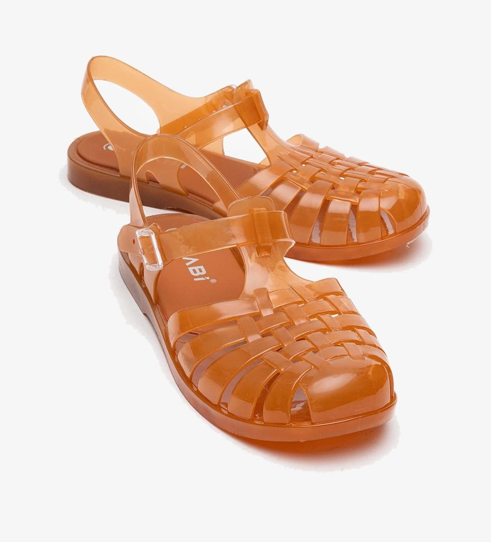 Önü Kapalı Plaj Sandalet KARAMEL - Görsel 1