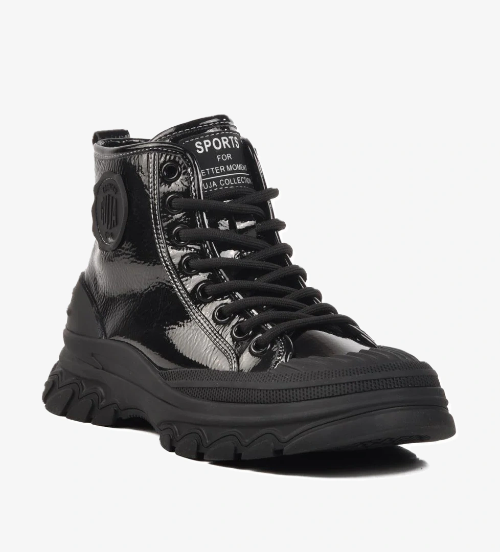 24K311-4 Z Siyah Rugan Kadın Bot