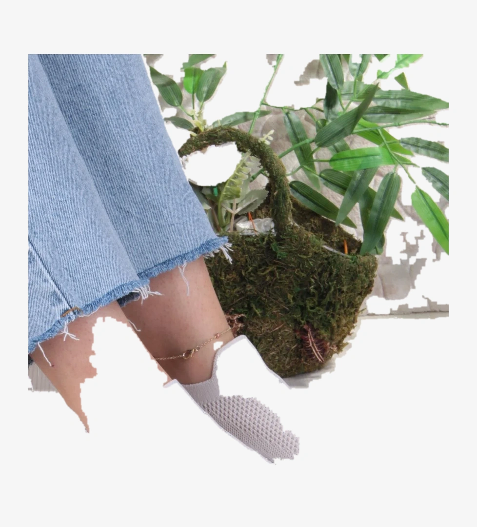 5060 Divamod Hafif Rahat Taş Detaylı Fileli Kadın Ayakkabı