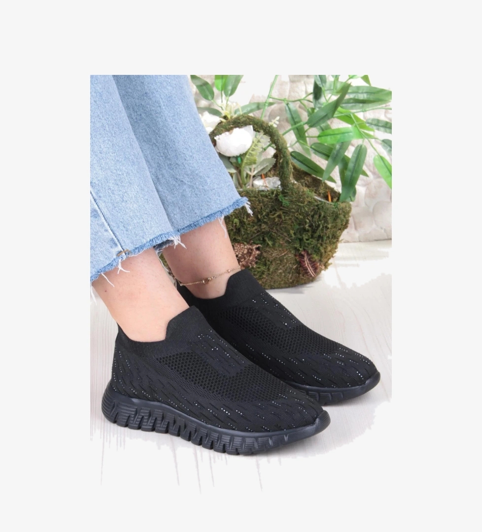 Fort 5060 Divamod Hafif Rahat Taş Detaylı Fileli Kadın Ayakkabı model görseli