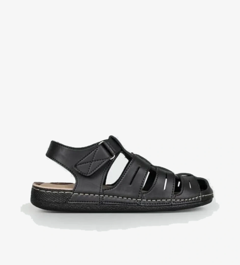 Ayakmod Siyah Cırtlı Erkek Sandalet Apella M0307 M model görseli