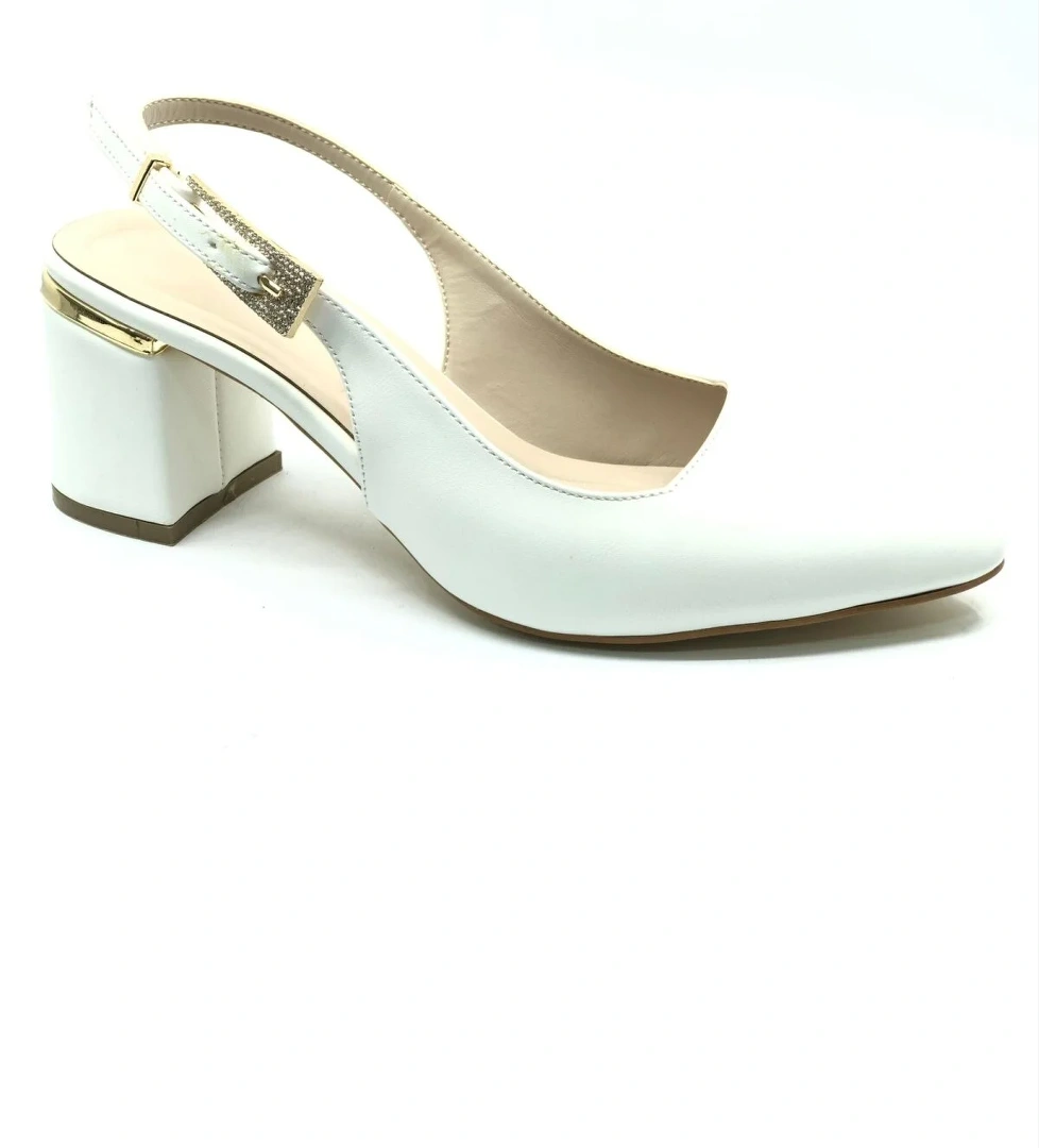 Mehtap Toka Detaylı Topuklu Arkası Açık Klasik Kadın Ayakkabı model görseli