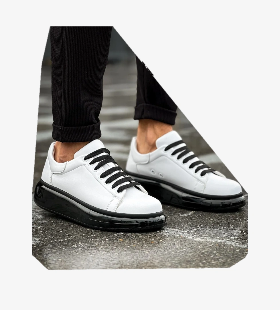 Bağcıklı Erkek Spor Ayakkabı Beyaz