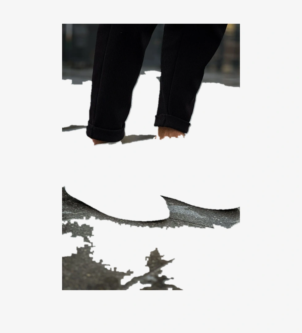 Pabucmarketi Bağcıklı Erkek Spor Ayakkabı Beyaz Siyah model görseli