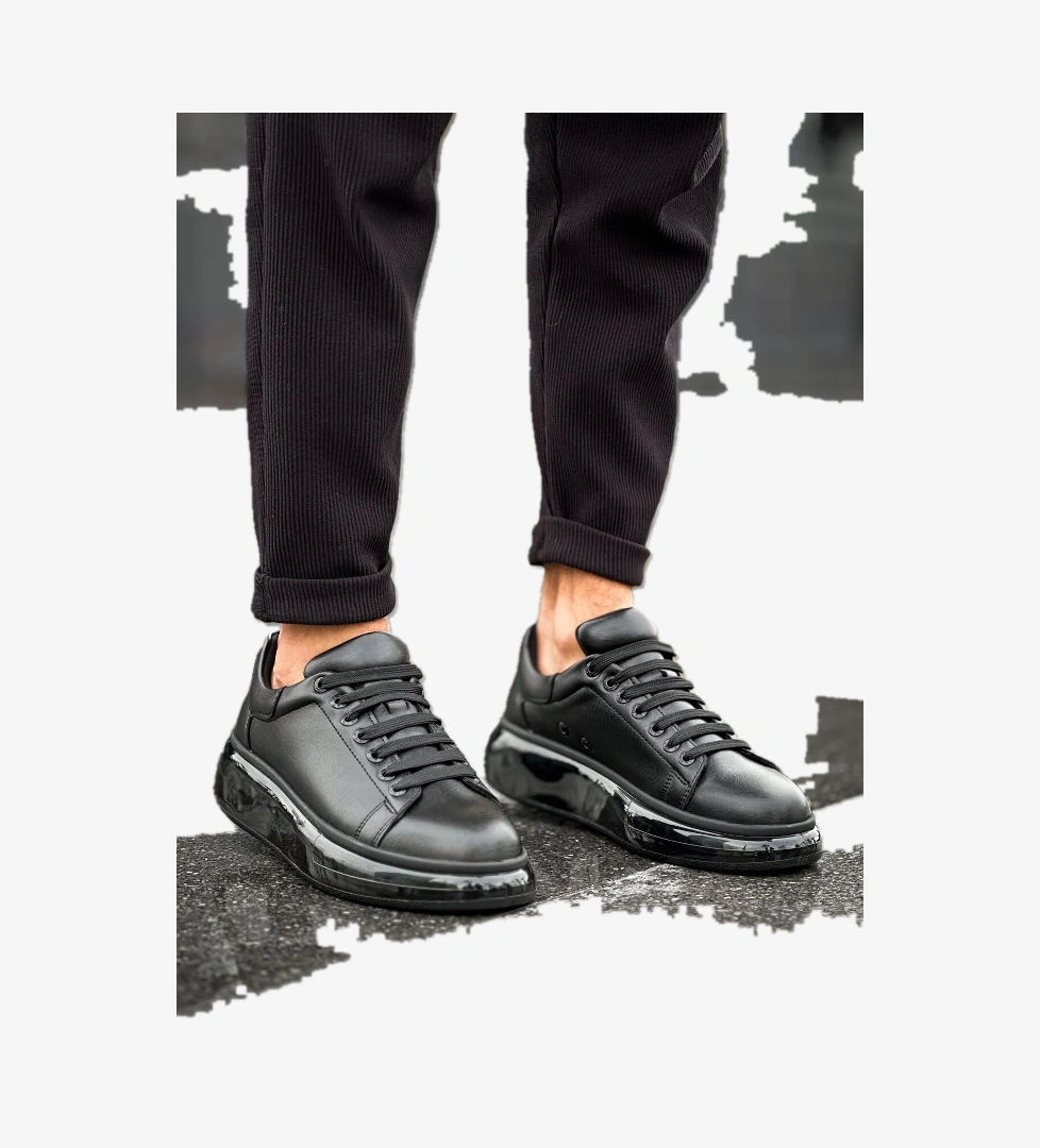 Bağcıklı Erkek Spor Ayakkabı Siyah