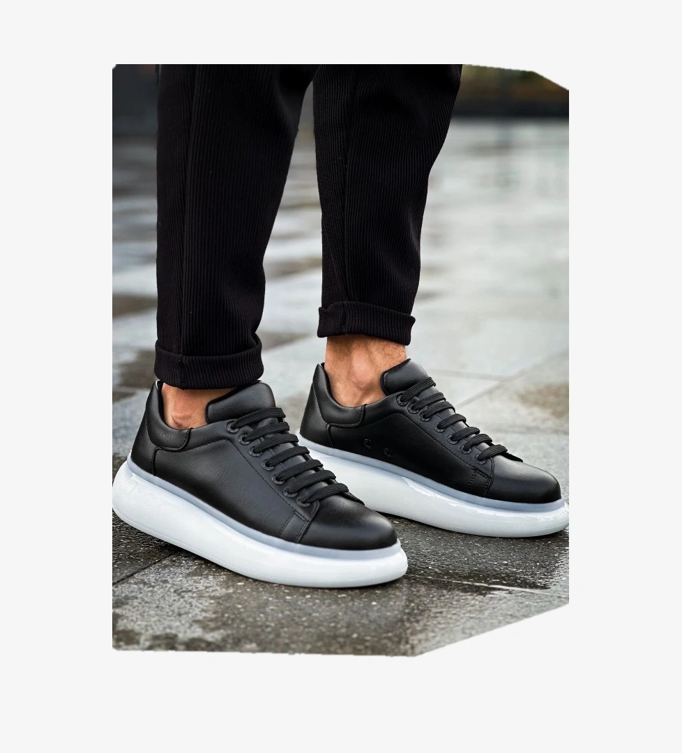 Bağcıklı Erkek Spor Ayakkabı Siyah - Görsel 1