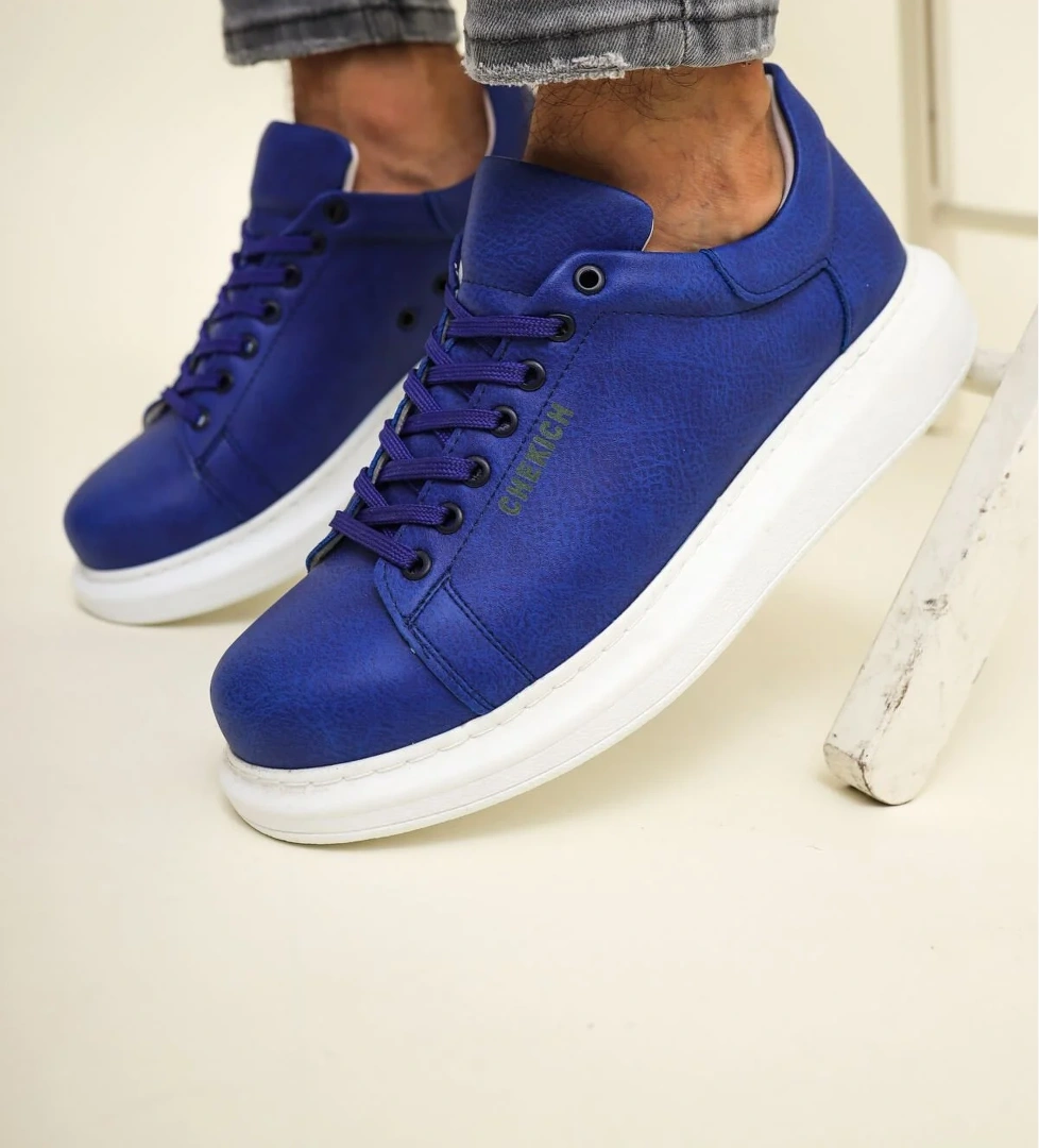 Bağcıklı Erkek Spor Ayakkabı Saks Mavi