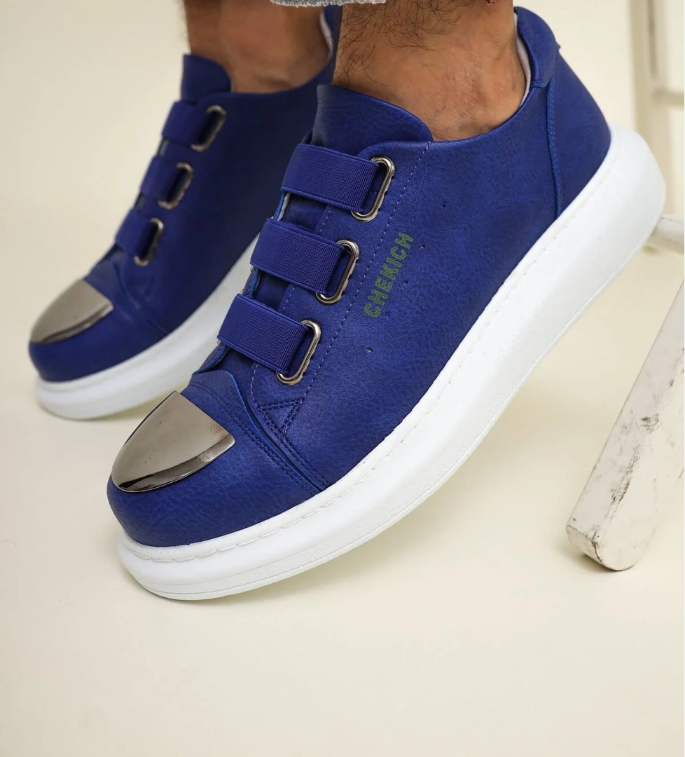 Lastikli Erkek Spor Ayakkabı Saks Mavi