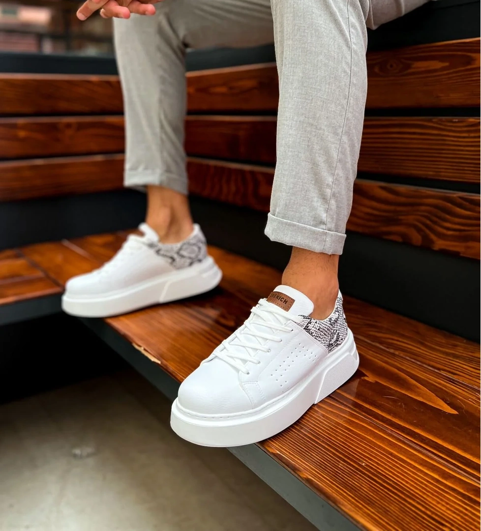 Bağcıklı Erkek Spor Ayakkabı Beyaz
