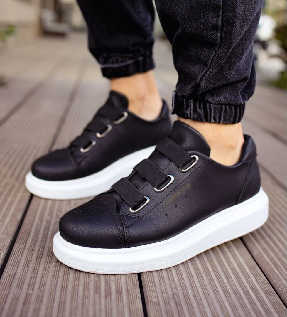 Lastikli Erkek Spor Ayakkabı Siyah