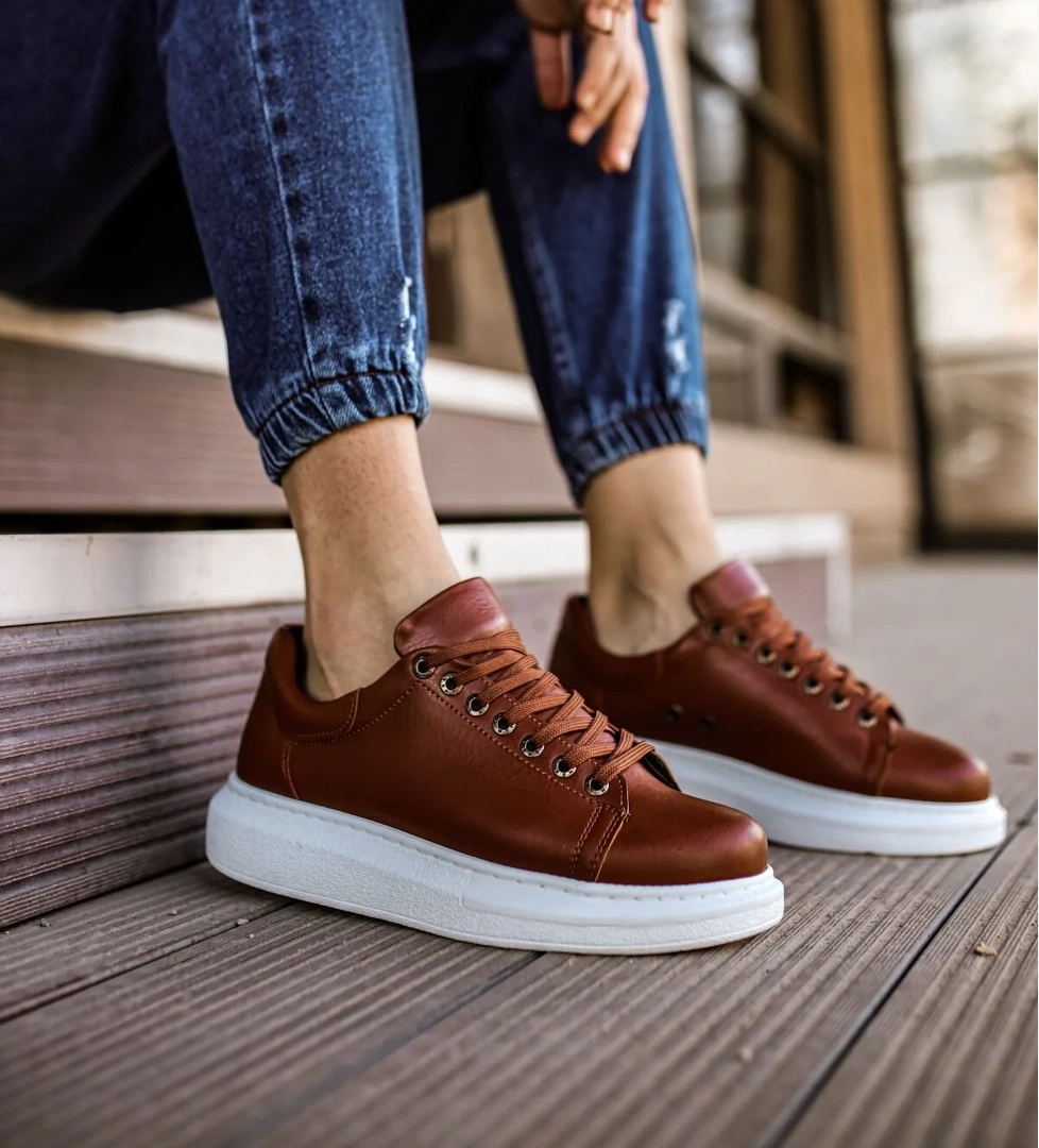 Bağcıklı Erkek Spor Ayakkabı Taba