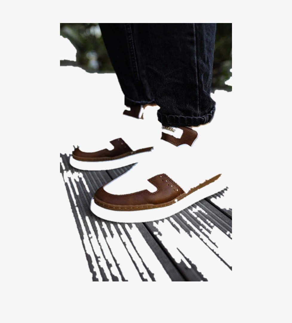 Bağcıklı Erkek Spor Ayakkabı Taba Beyaz