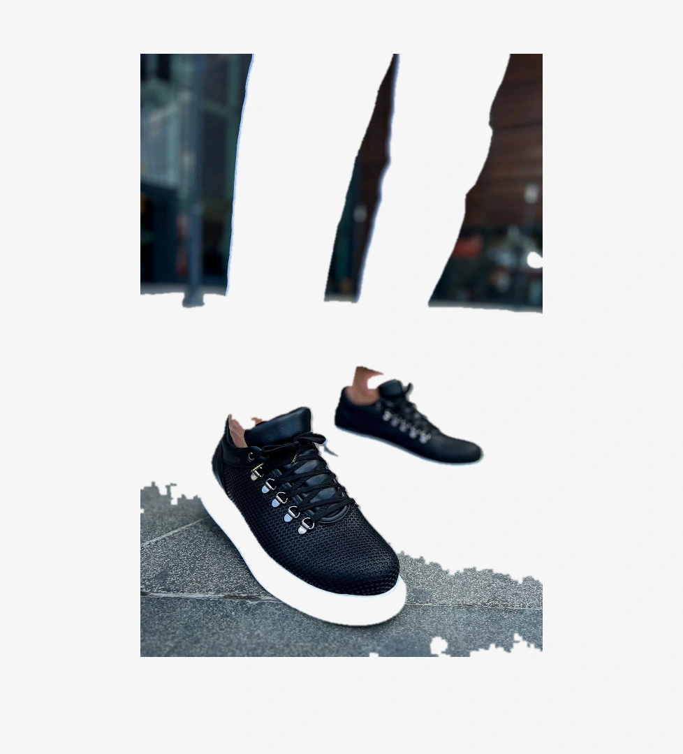 Pabucmarketi Bağcıklı Erkek Spor Ayakkabı Siyah model görseli