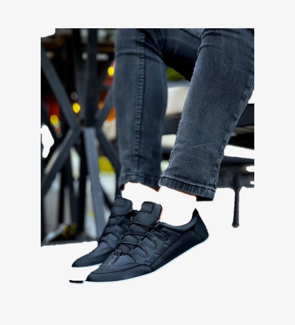 Bağcık Detaylı Erkek Spor Ayakkabı Siyah