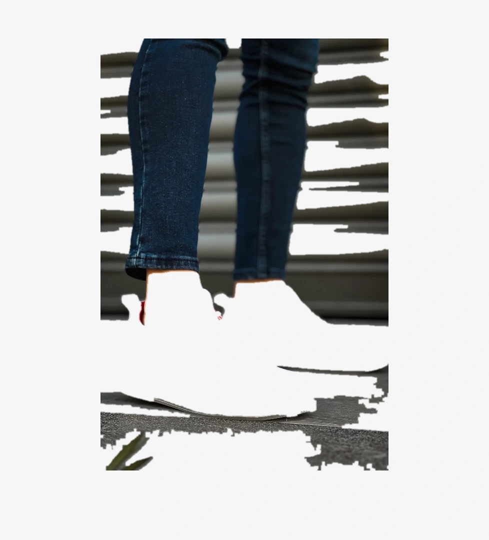 Pabucmarketi Bağcıklı Balon Taban Erkek Spor Ayakkabı Beyaz Siyah Kırmızı Turuncu model görseli