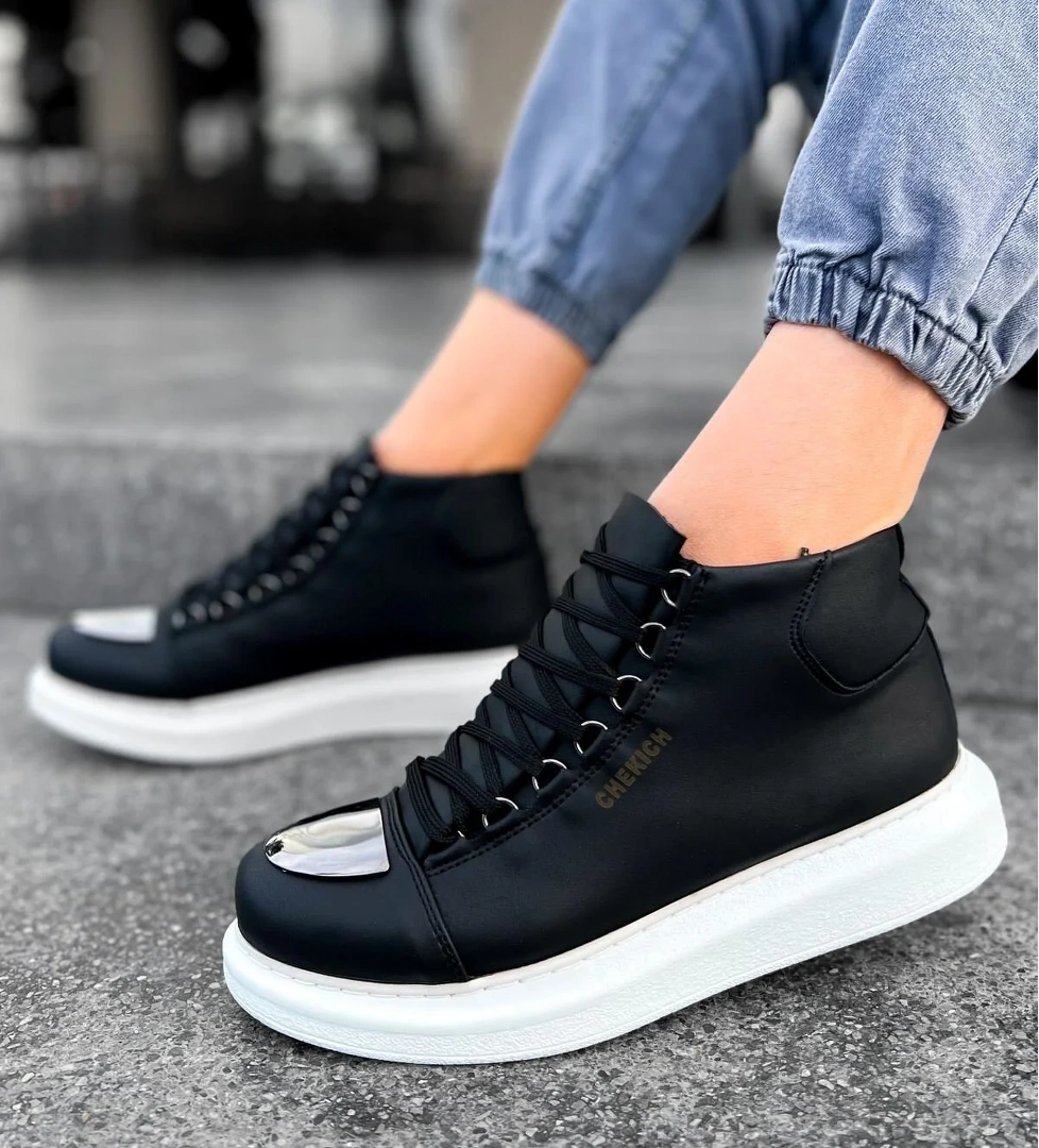 Bağcıklı Erkek Sneaker Bot Siyah