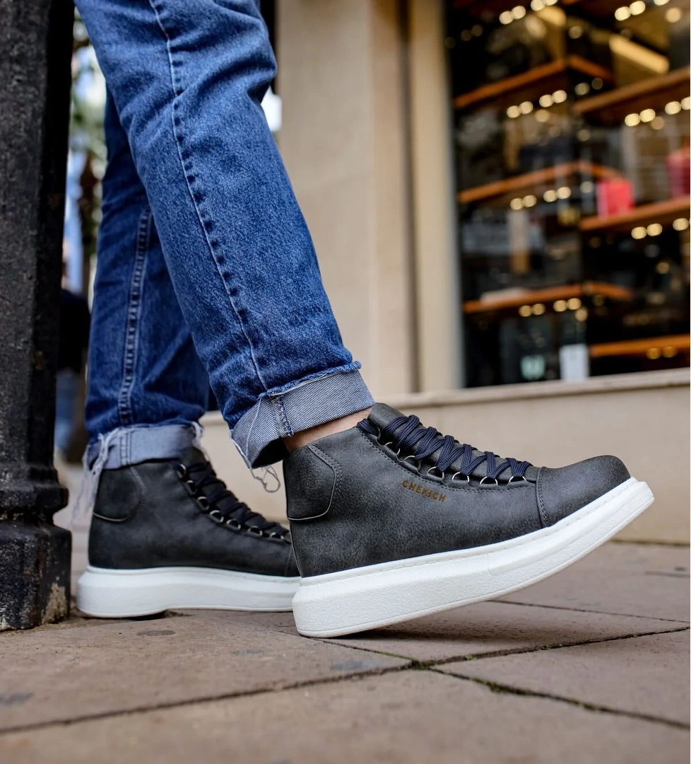 Bağcıklı Erkek Sneaker Bot Antrasit