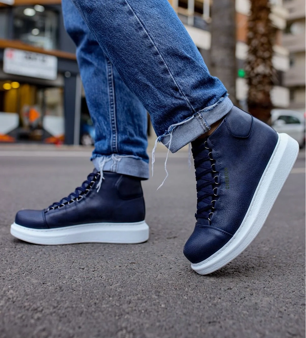 Bağcıklı Erkek Sneaker Bot Lacivert