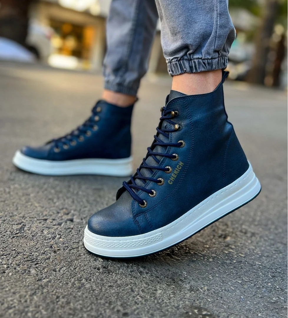 Bağcıklı Erkek Sneaker Bot Lacivert