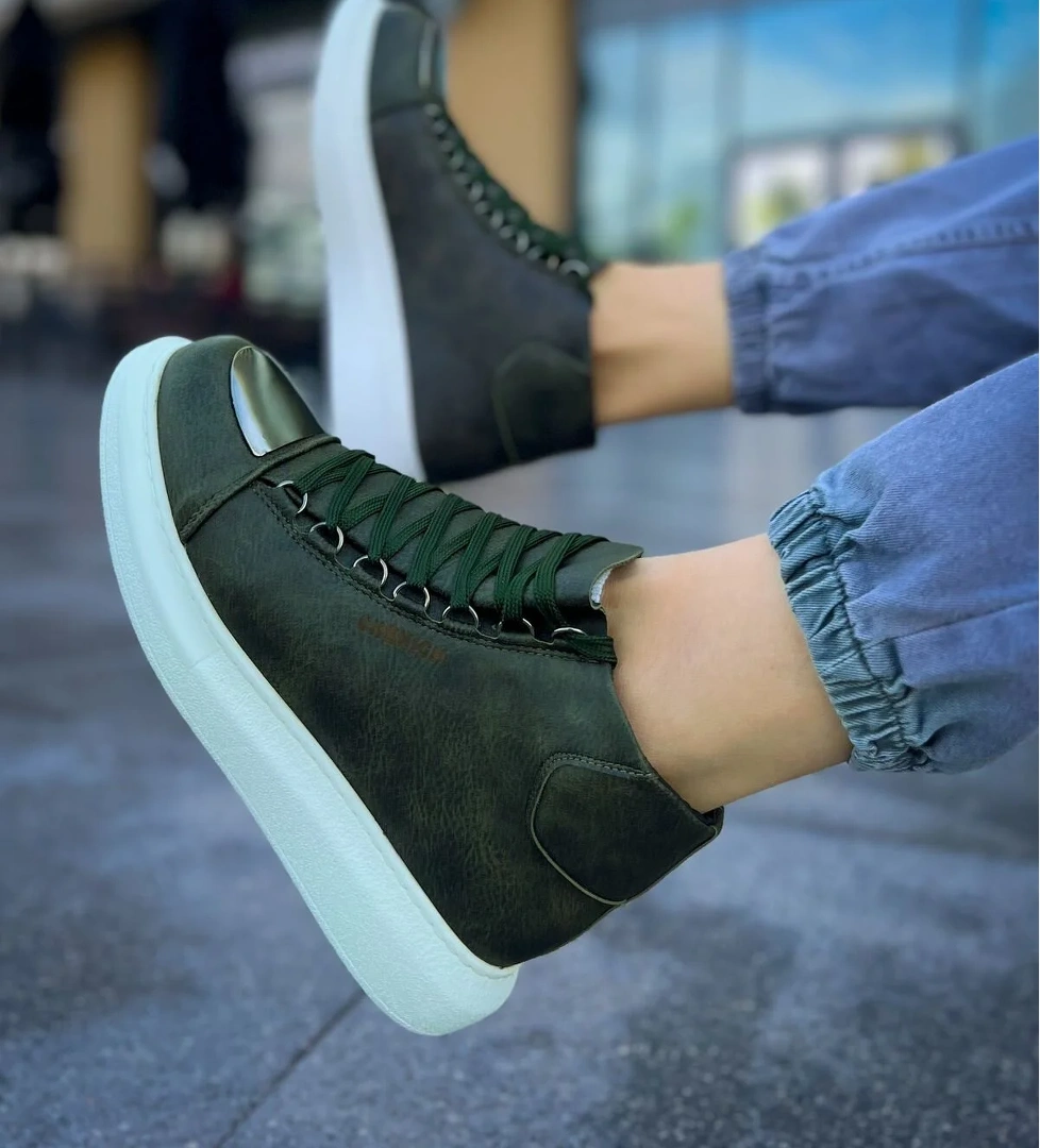 Bağcıklı Erkek Sneaker Bot Haki