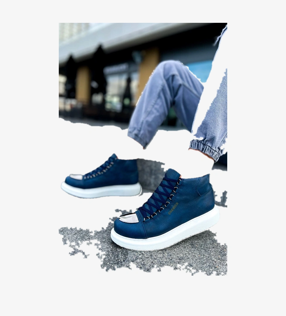 Bağcıklı Erkek Sneaker Bot Lacivert