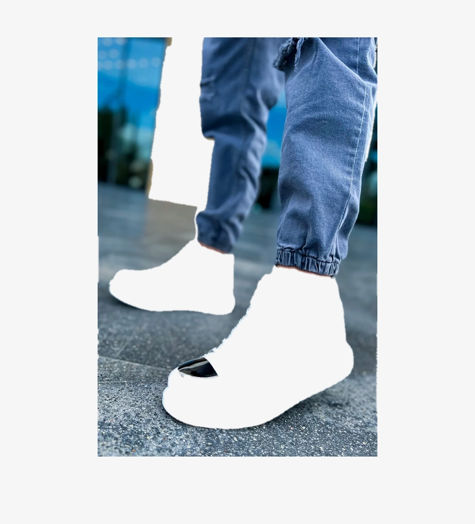 Bağcıklı Erkek Sneaker Bot Beyaz