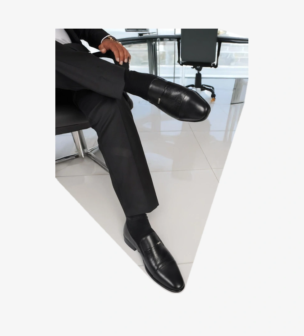 Pierre Cardin 70555 M Siyah Hakiki Deri Erkek Klasik Ayakkabı model görseli