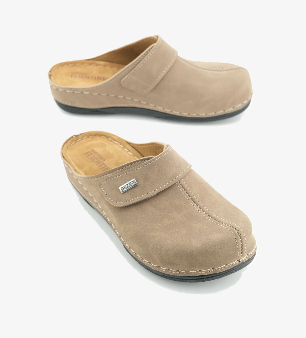 FEICHTINGEN Kadın Yazlık İç Taban Hakiki Deri Tek Cırtlı Ayarlanabilir Rahat Taban Günlük Terlik - Görsel 1