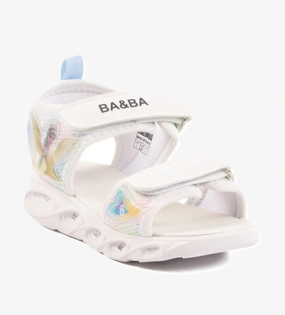 018129 P Beyaz Çocuk Sandalet Ba & Ba - Görsel 1