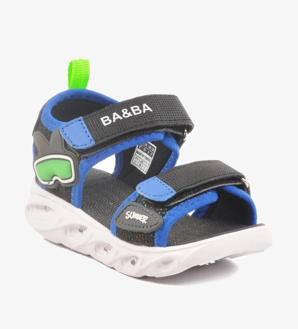 018127 P Siyah-Saks Çocuk Sandalet Ba&Ba - Görsel 1