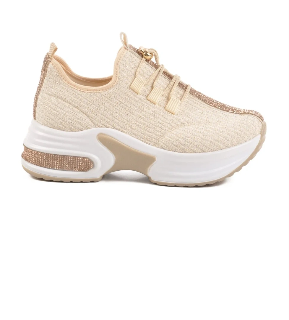 Aspor Bej Kadın Sneaker - Görsel 1