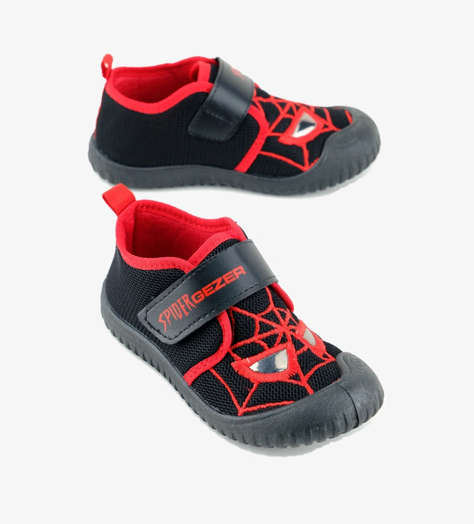 Erkek Çocuk Yazlık Keten Rahat Taban Tek Cırt Cırtlı Ayarlanabilir Ev Bahçe Okul Kreş Günlük Ayakkabı - Görsel 1